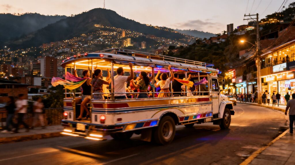 What is the chiva party bus Medellin experience like?