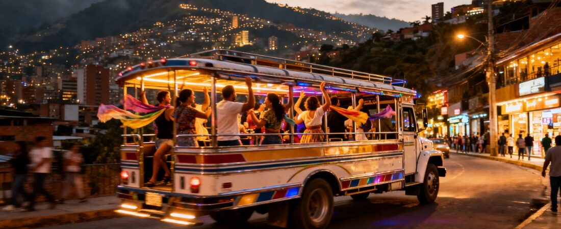 What is the chiva party bus Medellin experience like?