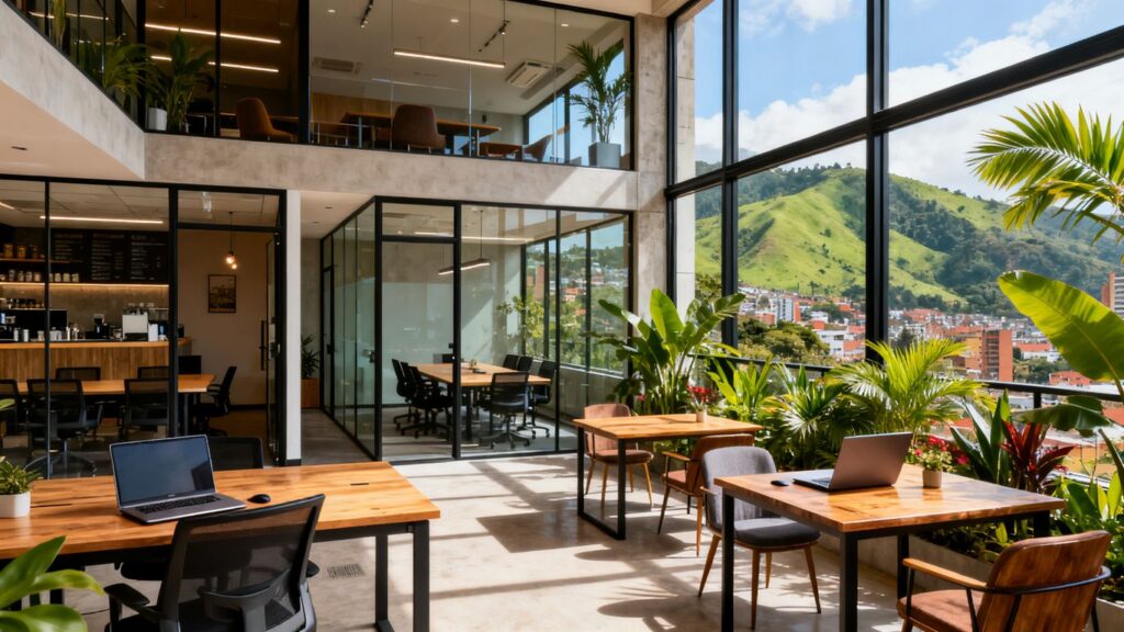 What are the 10 best coworking spaces in El Poblado?