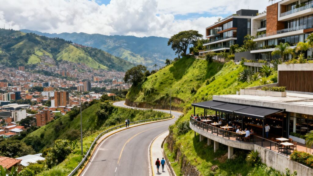 What is walking through Las Palmas Medellín like?