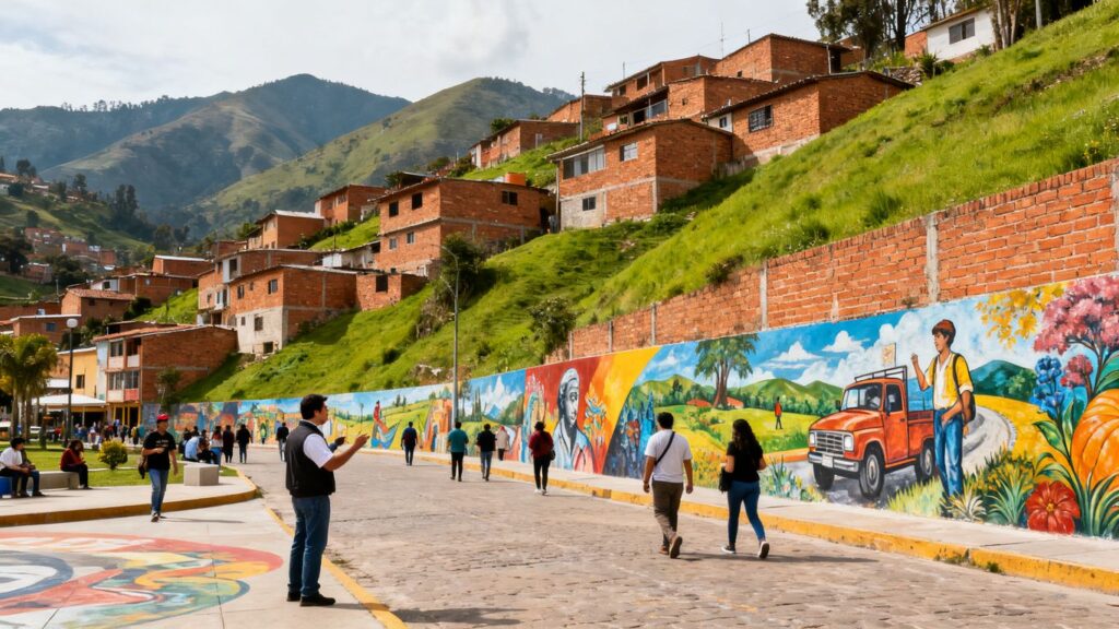 What can you expect from a barrio transformation tour in Comuna 4 Medellin?